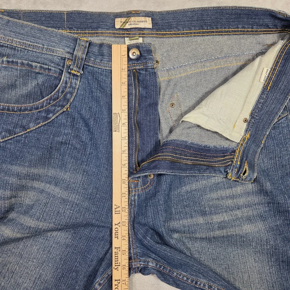 Y2k Phat Farm Mens Baggy Wide Leg Grunge Punk Skater‎ Denim Shorts Size 44 2000s
